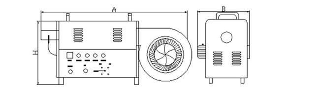 通用熱風(fēng)機(jī)尺寸圖